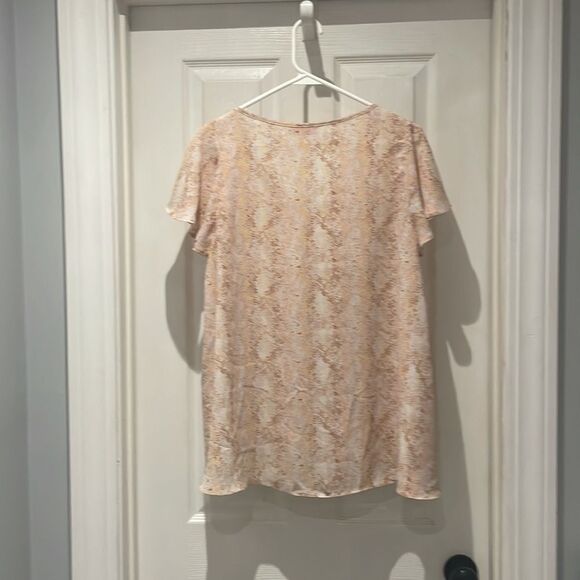 Buddy Love snakeskin vneck blouse SZ small - Picture 4 of 6